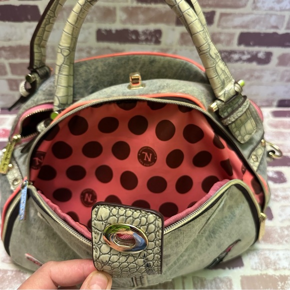 Nicole Lee Denim Satchel with Durable Design - Picture 10 of 14